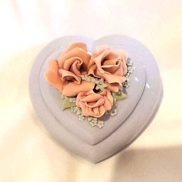 Antique Porcelain trinket box, Excellent Cont! - Picture 1 of 6